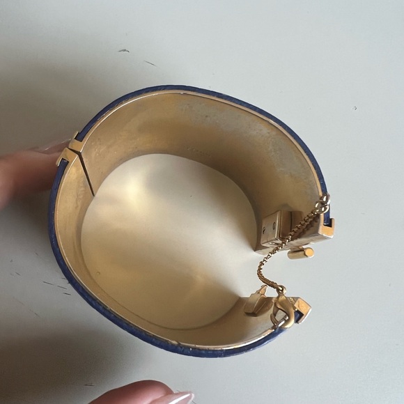 Celine Blue Snakeskin Bracelet - Picture 5 of 10